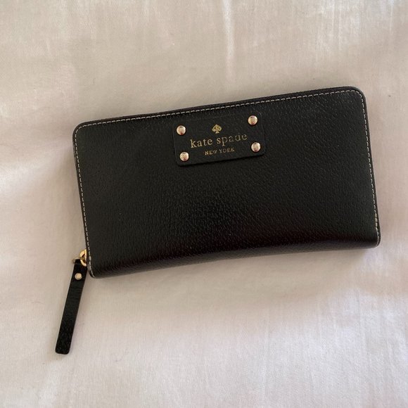 Kate Spade Black Leather Wallet - Picture 1 of 5